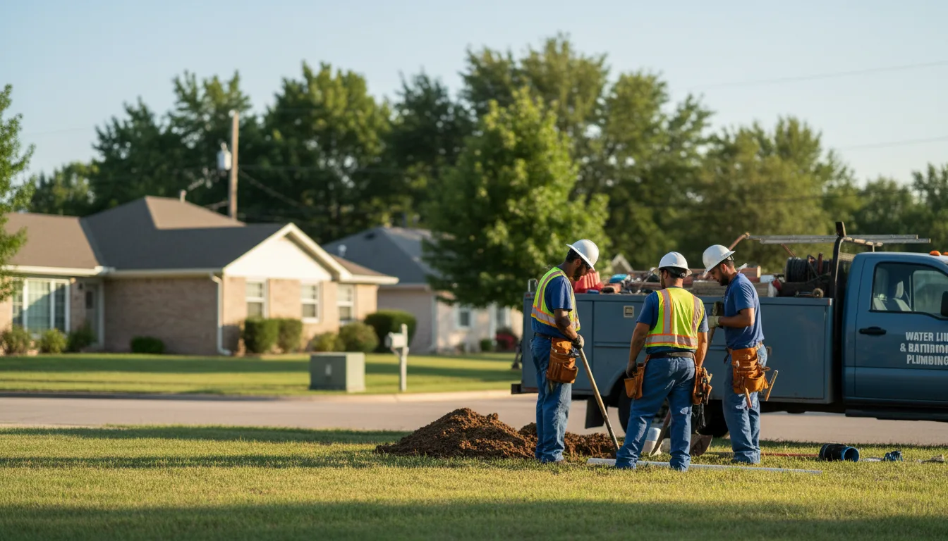 Residential water line and bathroom plumbing service in Sutherland, IA